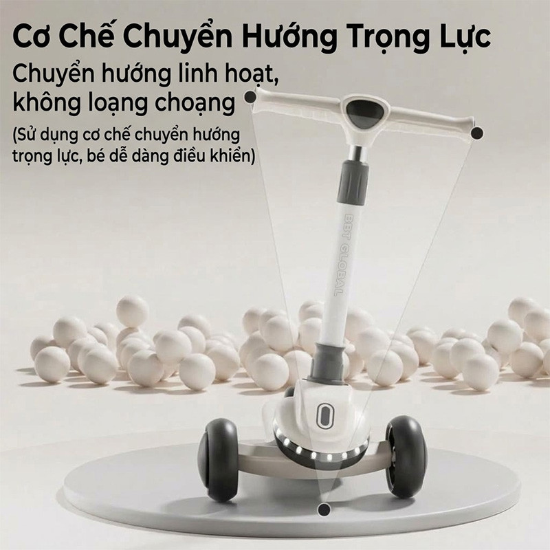 Xe trượt scooter 2in1 cho bé có ghế ngồi BBT Global KM983S