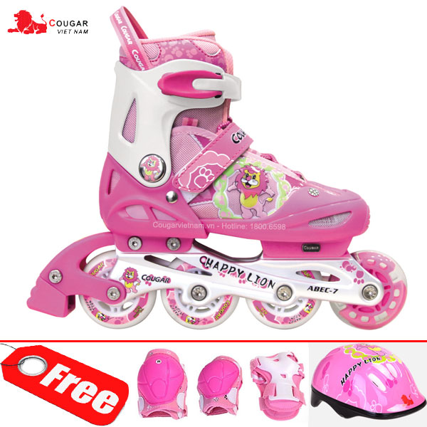 Bộ giày, mũ, bảo vệ trượt Patin Cougar cao cấp MZS816N-QS