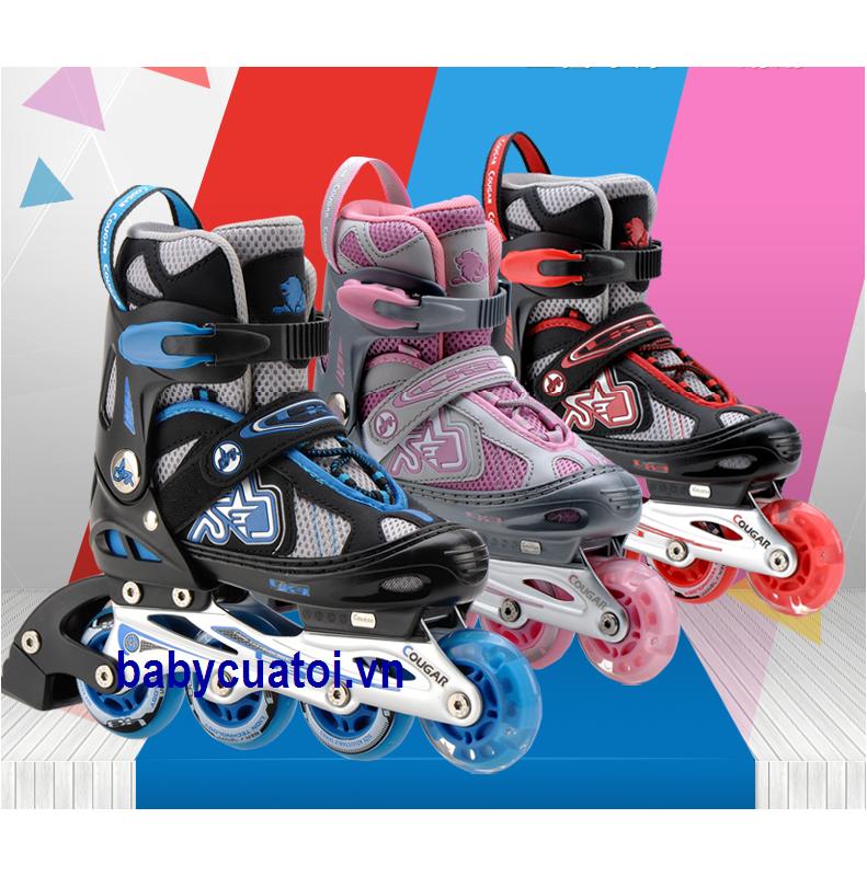 Giầy trượt patin Cougar bánh phát sáng MZS835LE-12