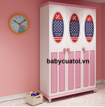 Tủ quần áo cho bé gái đẹp 3 buồng nhập khẩu TBG-101