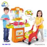 Đồ chơi nấu ăn cao cấp có xe đẩy siêu thị 889-123