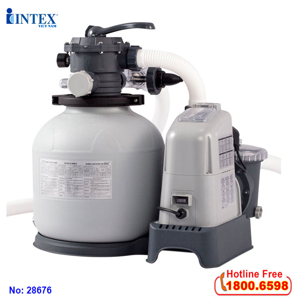 Máy lọc nước cát kết hợp tạo clo từ muối INTEX 28676