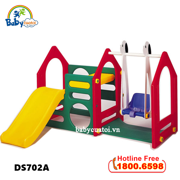 Cầu trượt xích đu Hàn Quốc hình chú chó DS702A_1
