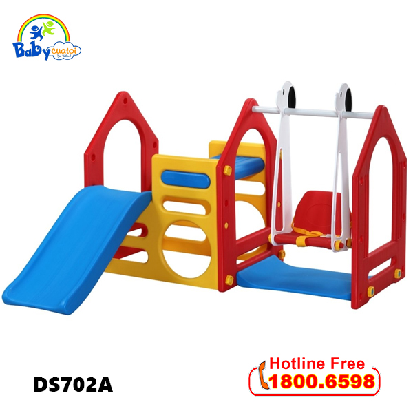 Cầu trượt xích đu Hàn Quốc hình chú chó DS702A