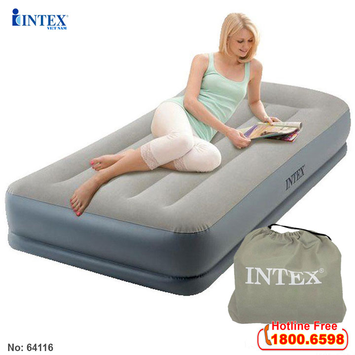 Giường hơi đơn tự phồng công nghệ mới INTEX 64116