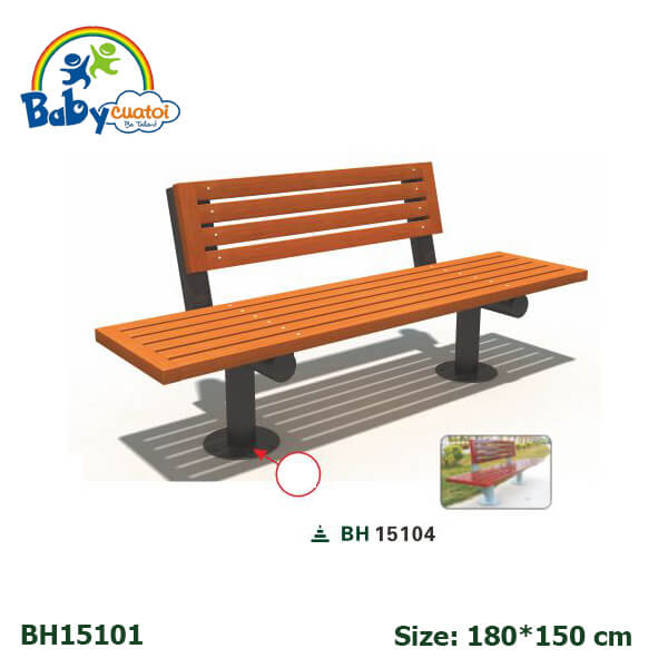 Băng ghế gỗ sân vườn ngoài trời nhập khẩu chất lượng cao GCVNK15104