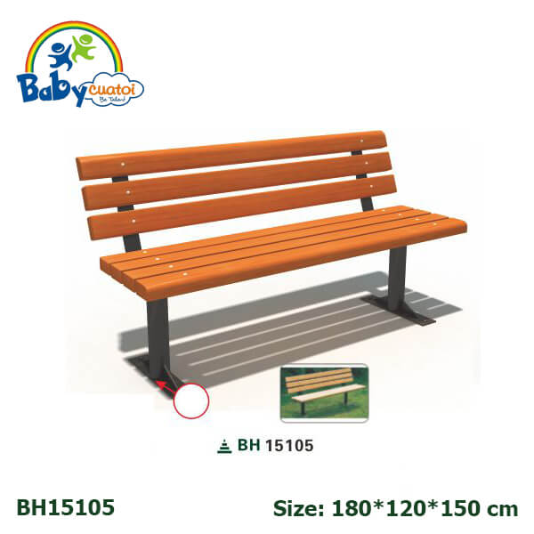 Ghế gỗ công viên sân vườn ngoài trời nhập khẩu chất lượng cao GCVNK15105