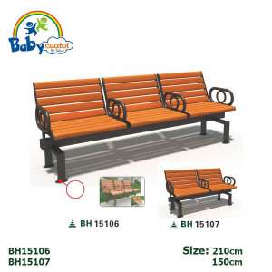 Ghế gỗ băng công viên sân vườn ngoài trời nhập khẩu GCVNK15106