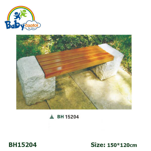 Ghế gỗ công viên sân vườn ngoài trời nhập khẩu chất lượng cao GCVNK15204