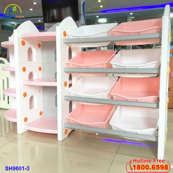 Kệ để đồ chơi cho bé cỡ lớn màu hồng SH9601-3