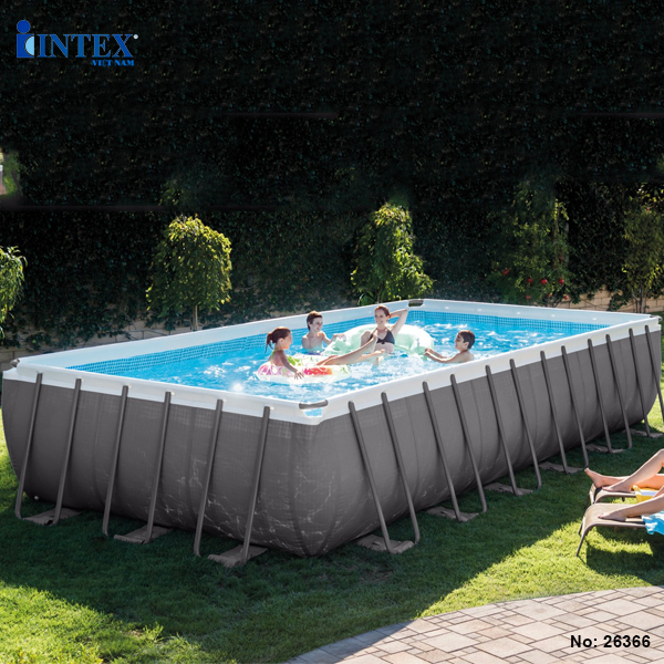 Bể bơi khung kim loại chịu lực mẫu mới INTEX 26366