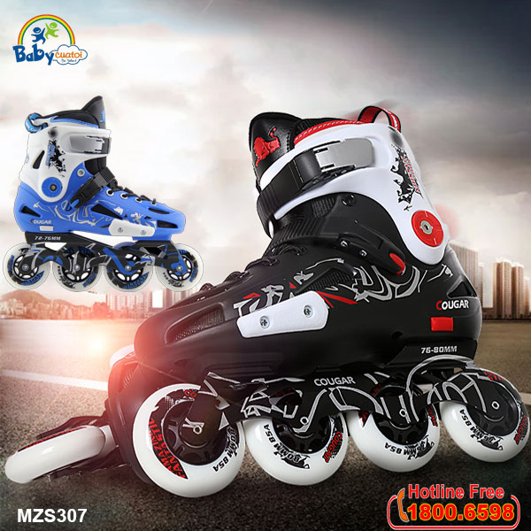 Giày trượt patin Cougar bánh cao su cao cấp MZS307