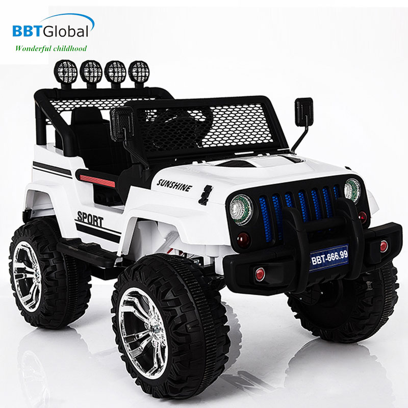 Ô tô điện trẻ em địa hình 4 động cơ màu trắng BBT-666.99T