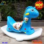 Ngựa bập bênh nhập khẩu có nhạc màu xanh RK-526X
