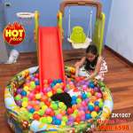 Cầu trượt cho bé có xích đu liên hoàn ZK1007