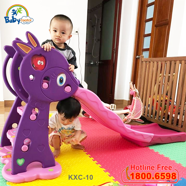 Cầu trượt chú hươu máng dài 1,7m KXC-10