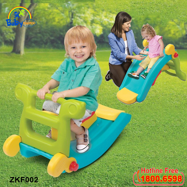 Bập bênh kiêm cầu trượt 2 trong 1 ZKF002