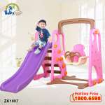 Cầu trượt cho bé có xích đu liên hoàn ZK1007