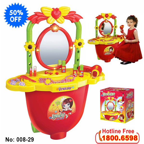 Bộ đồ chơi bàn trang điểm có va li kéo 008-29