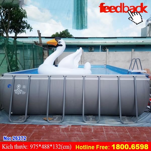 bể bơi khung kim loại tại nhà