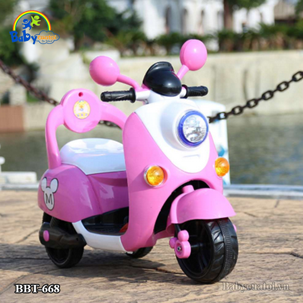 Xe máy điện Vespa trẻ em BBT-668B màu đỏ (hàng EU)
