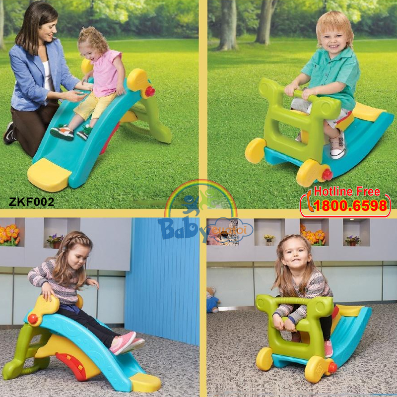 Bập bênh kết hợp cầu trượt 2 trong 1 ZKF002