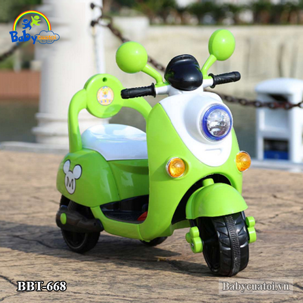 Xe máy điện Vespa trẻ em BBT-668B màu đỏ (hàng EU)