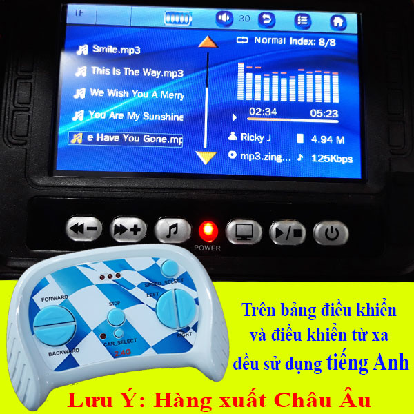 Xe ô tô điện trẻ em bản quyền Lexus LX570 màu xanh | điều khiển và màn hình LCD