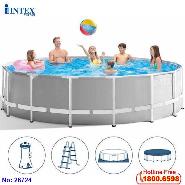 Bể bơi khung kim loại tròn 4m57 INTEX 26724
