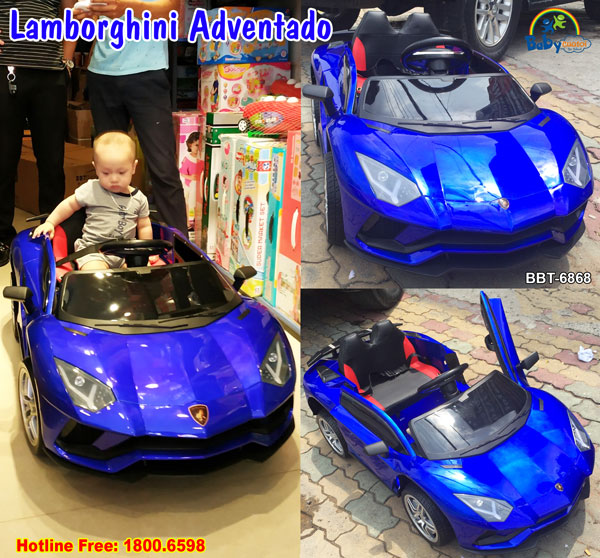 Xe ô tô điện trẻ em Lamborghini màu xanh