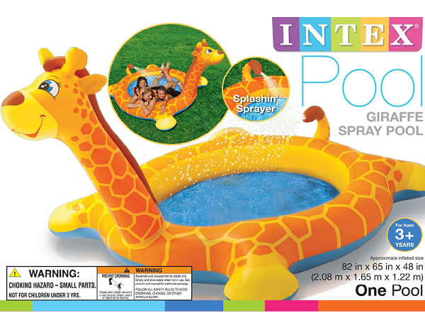 Bể bơi phao hươu cao cổ có vòi phun mưa INTEX 57434