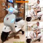 Xe máy điện trẻ em BBT GLobal Vespa trắng BBT-6116T