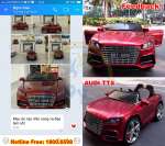 Ô tô điện trẻ em dáng Audi TTS màu đỏ phun sơn BBT-9999DS
