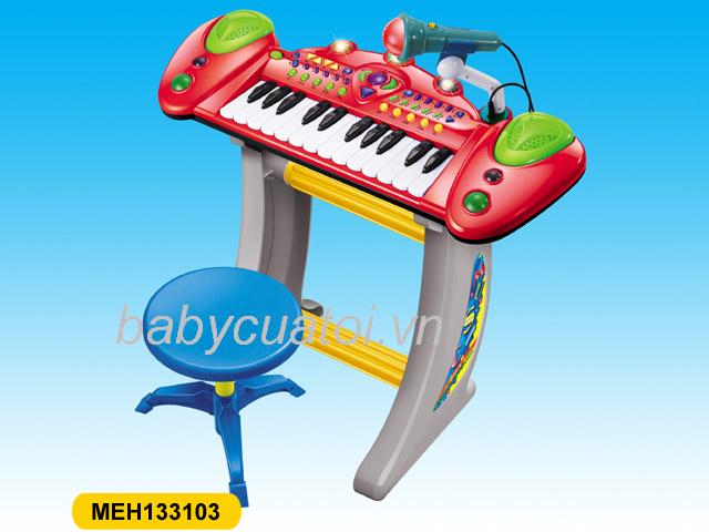 Bộ đàn organ có ghế ngồi màu đỏ BBT GLOBAL BB55B