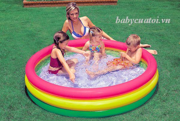 Hồ bơi phao INTEX Cầu vồng 3 tầng 1m47 - 57422