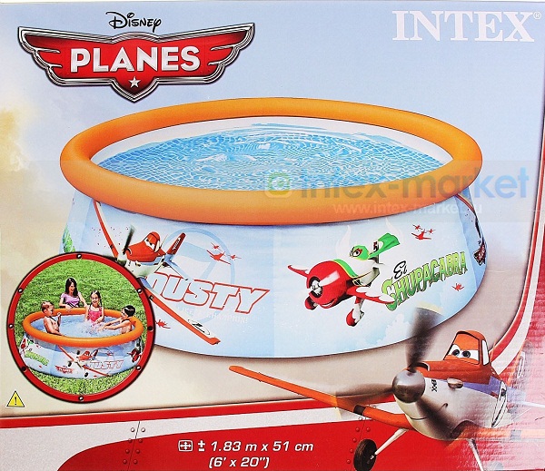 Bể bơi cổ phao hình Thế giới máy bay intex 28102