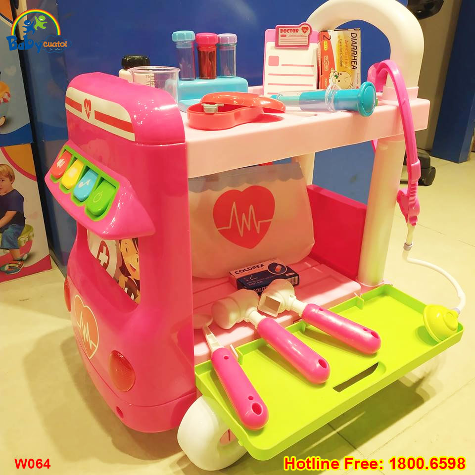 Đồ chơi bác sĩ xe đẩy cao cấp cho bé W064