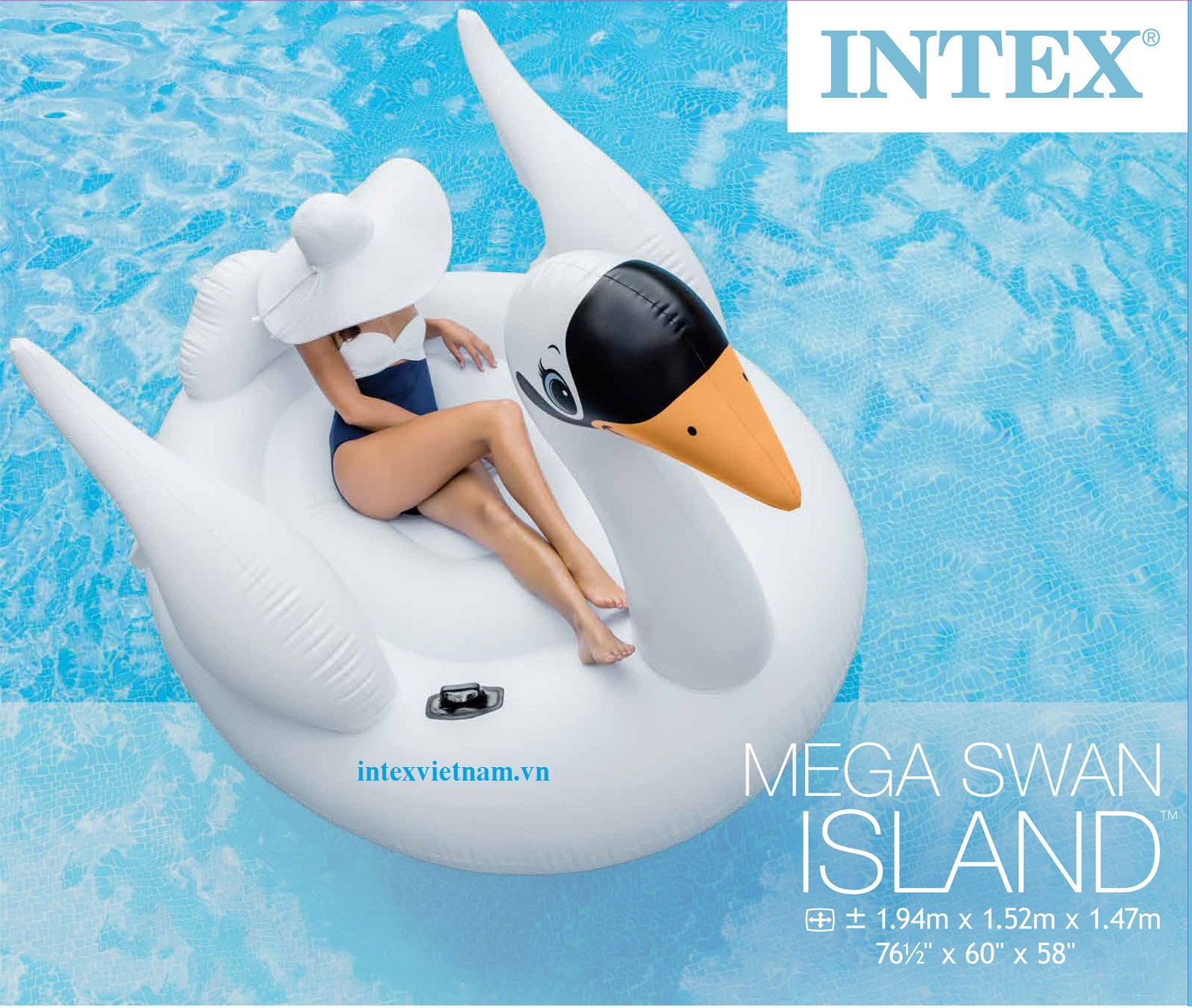 phao bơi vịt trắng INTEX 56287-1