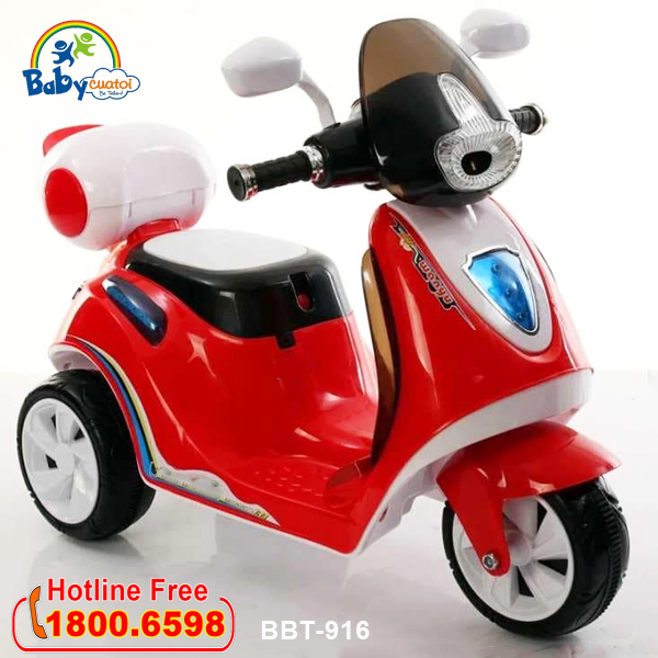Xe máy điện trẻ em màu hồng BBT-916H