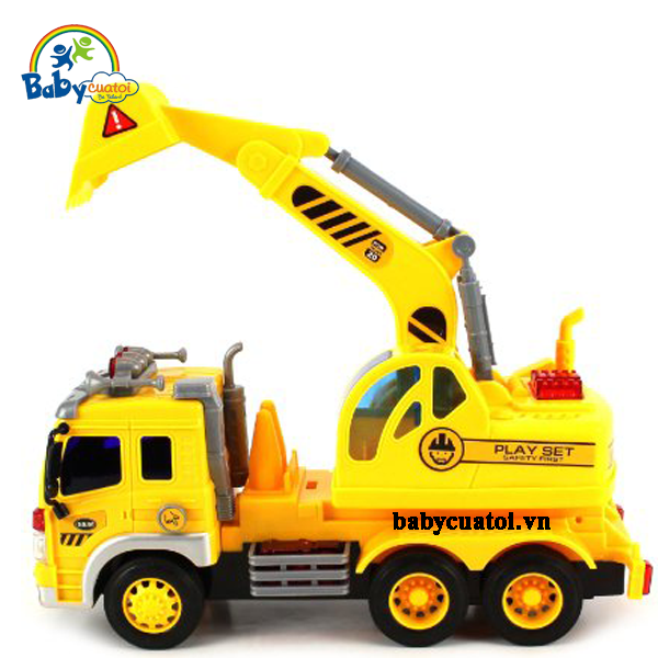 Mô hình đồ chơi xe cần cẩu cỡ lớn có đèn và nhạc WY303S