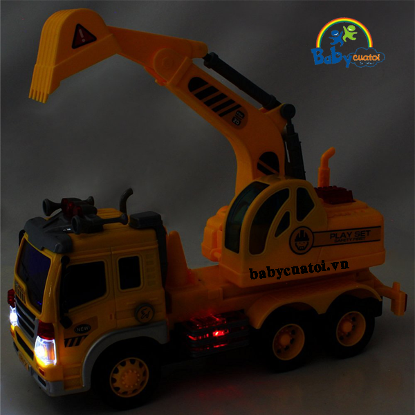Mô hình đồ chơi xe cần cẩu cỡ lớn có đèn và nhạc WY303S