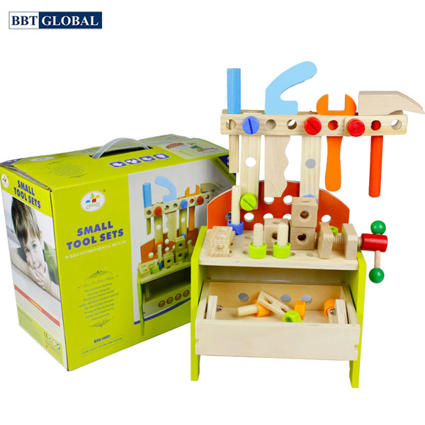 Đồ chơi sửa chữa kết hợp xếp hình bằng gỗ cao cấp MSN13023