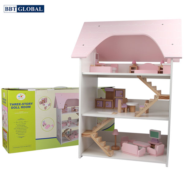 Đồ chơi ngôi nhà búp bê bằng gỗ cao cấp MSN19004