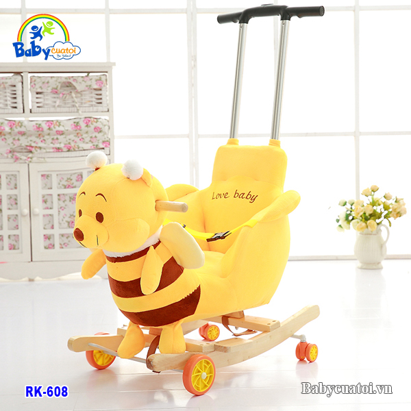 Bập bênh bông BBT Global cao cấp 3 trong 1 gấu pooh RK-608