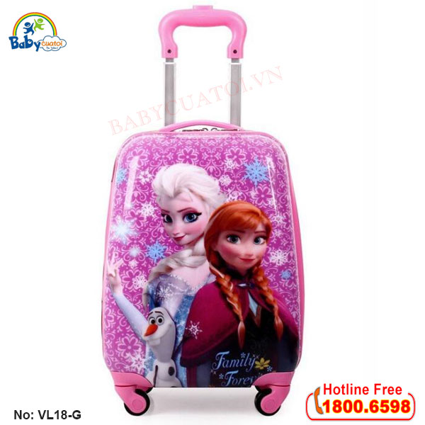Vali trẻ em bé gái chị em Elsa 18 inch VL18-G2