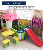 Nhà chơi cầu trượt bể bóng Hàn Quốc có ném bóng rổ CHD808