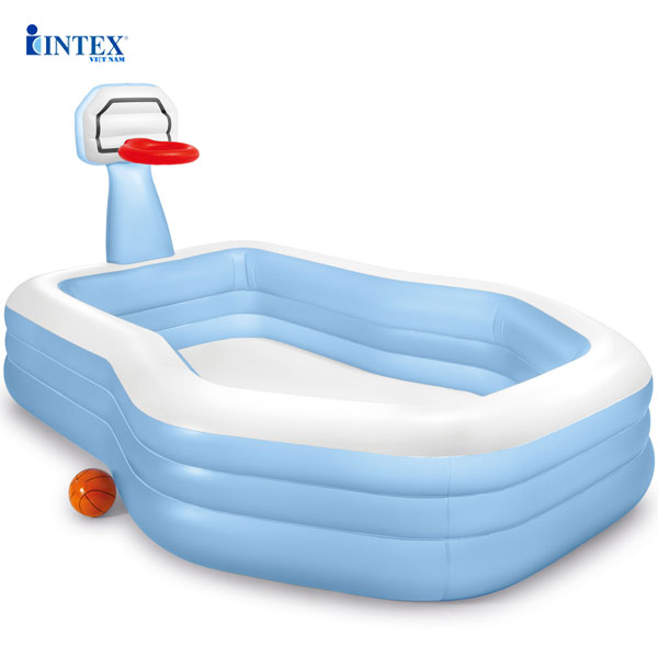 Bể bơi phao gia đình có cột ném bóng rổ INTEX 57183 (257*188cm)