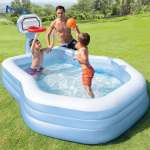 Bể bơi phao gia đình có cột ném bóng rổ INTEX 57183 (257*188cm)