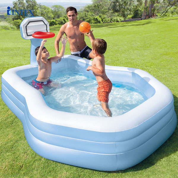 Bể bơi phao gia đình có cột ném bóng rổ INTEX 57183 (257*188cm)