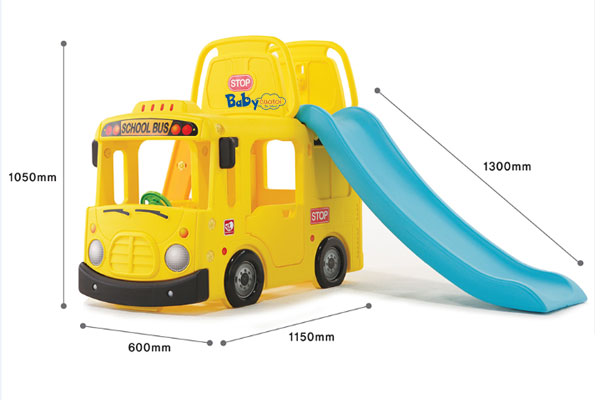 Cầu trượt bể bóng Hàn Quốc xe bus trường học 3 trong 1 Y1602